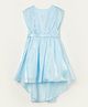 Barbie by Tiny Girl Woven Sleeveless Brand Logo Printed High Low Dress - Light Blue
