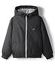 Pine Active Knit Full Sleeve Ultra Comfort Lightweight Windbreaker Athleisure Hooded Jacket - Black