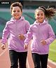 Pine Active Knit Full Sleeve Ultra Comfort Lightweight Windbreaker Athleisure Hooded Jacket - Lilac