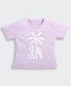 Barbie by Tiny Girl Cotton Woven Half Sleeves Typography Printed Tee - Lavender