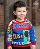 Babyhug Disney Terry Knit Drop Shoulder Full Sleeves Sweatshirt With Mickey Mouse Graphics - Multicolor