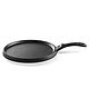 Hautechef Pre-Seasoned Cast Iron Pizza Pan 24 cm  Naturally Non-Stick, 100% Pure Cast Iron, Induction & Oven Safe, Toxin-Free, Built for Lifetime Use
