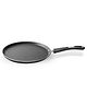 Hautechef Non-Stick Dosa Tawa 28cm, 3-Layer ILAG Swiss Coating, PFOA-Free, Induction Friendly, with Soft-Touch Matching Handle, Color - Grey