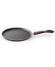 Hautechef Non-Stick Dosa Tawa 28cm, 3-Layer ILAG Swiss Coating, PFOA-Free, Induction Friendly, with Soft-Touch Matching Handle, Color - Maroon
