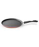 Hautechef Non-Stick Dosa Tawa 28cm, 3-Layer ILAG Swiss Coating, PFOA-Free, Induction Friendly, with Soft-Touch Grey Handle, Color - Coral Crush