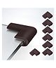 KidDough U-Shape Corner Guards for Kids Safety, Table Corners Edge Protector, Baby Proofing Edge & Corner Guards, for Thin Table Tops, Brown (8pcs/Pack)