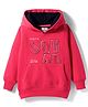 Wingsfield Full Sleeves Squad Text Printed Light Winter Hoodie - Coral