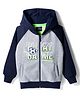 Wingsfield Full Sleeves Play The Game Text Printed Hooded Light Winter Jacket - Grey