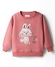 Wingsfield Full Sleeves Bunny Printed Light Winter Sweatshirt - Pink