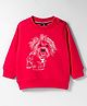 Wingsfield Infant Full Sleeves Dog Printed Light Winter Sweatshirt - Coral