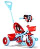 Babyhug Marvel Avengers Captain America Kids Tricycle with Parental Handle- Blue & Red| Antislip Pedals| Puncture Proof Wheels| Easy Assembling| Foldable Footrest| Toy for 2 to 5 year| Gifting Option