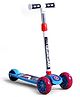 Babyhug Marvel Avengers Captain America Kids 3 Wheel Scooter with Smart Led Wheels- Blue| Compact Fold| Lean-to-Steer| Toy for 3 to 14 years Boys & Girls| Activity Gifting Option| 50kg Capacity