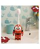 the Little Lookers Robot Shape Toothbrush for Kids with Soft Bristles, BPA-Free & Non-Toxic (Ages 1-5) Red