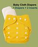 Joy Buzz Free Size Reusable 1 Cloth Diaper / Nappies With 2 Insert - Yellow