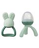 b.box Fresh Food Feeder + Chill Fill Teether - Green | Soft Bunny Teether & Food Feeder Combo for Babies 3m+ | BPA-Free, Dishwasher Safe
