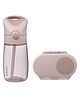 b.box Jnr Bottle + Snack Box | Pink | Leakproof Drink & Snack Set for Toddlers & Kids | BPA-Free, Travel Friendly, Easy Open | 1yr+ | Pack of 2