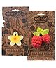 Oli & Carol Chewy-to-Go Teether Combo | Hawaii the Flower & Valery the Raspberry | Natural Rubber, BPA-Free, Hand-Painted
