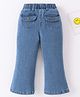 Mark & Mia Full Length Washed Flared Jeans With Pocket Detailing - Blue