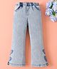 Mark & Mia Full Length Washed Jeans With Heart Embriodery  - Blue