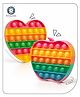 Aditi Toys Pop it Fidget Sensory Toys, pop it Rainbow, Push Pop Bubble Fidget Sensory Toy Silicone Stress Relief Toy (Pop it Apple & Heart)