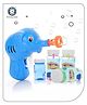 Aditi Toys Blue Elephant Bubble Gun with 100ml x 3 Bubble Solution and Free 60ml Refill Liquid