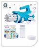 Aditi Toys Light Blue Gatling Bubble Gun with 100ml x 3 Bubble Solution and Free 100ml Refill Liquid  8-Hole Bubble Maker for Indoor & Outdoor Play, 100% Safe and Skin-Friendly
