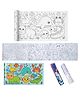 Birthday Popper DIY Doodling Roll for Kids  Repositionable Paper Scroll for Creativity (35x8 inches) Sticker Coloring Roll with Assorted Themes - Mess-Free Montessori Wall Art Supplies for Toddlers