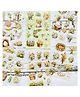 Birthday Popper Floral Kawaii Stickers - Green, Pack of 10 as Birthday Return Gifts for Kids | Transparent Stickers for Journal, Diary, DIY Art Crafts, Flowers Leaf Self Adhesive Decorative Stickers