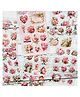 Birthday Popper Floral Kawaii Stickers Pink, Pack of 10 as Birthday Return Gifts for Kids | Transparent Stickers for Journal, Diary, DIY Art Crafts, Natural Flowers Decorative Stickers
