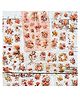 Birthday Popper Floral Kawaii Stickers  Orange, Pack of 10 as Birthday Return Gifts for Kids | Transparent Stickers for Journal, Diary, DIY Art Crafts, Natural Flowers Decorative Stickers