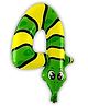 Birthday Popper Animal Number Foil Balloon | No. 4 | Jungle Theme Cartoon Balloons for Birthday Decoration | Self-Sealing, Double-Sided Print | Air or Helium Fillable | 40x35 cm Kids Party Supplies
