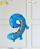 Birthday Popper Animal Number Foil Balloon | No. 9 | Jungle Theme Cartoon Balloons for Birthday Decoration | Self-Sealing, Double-Sided Print | Air or Helium Fillable | 40x35 cm Kids Party Supplies