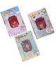 Birthday Popper 3 Pcs Lyrical Dream Girl Diary | Magical Dual-Image Journal for Girls | 100 Pages Medium Size 12.8 cm x 18.5 cm, Notebook with Cute Flap Closure for Writing, Birthday Gift for Kids
