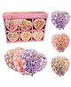 Birthday Popper 20 Pcs Heart Shaped Pocket Diaries for Girls as Birthday Return Gifts | Assorted Cute Cartoon Designs with Elastic Band | 60 Pages | Small 7x7 cm Memo Book for Kids