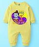 The Peppy Tend 100% Cotton Knit Dussehra Theme Full Sleeves My 1st Dussehra Text Printed Romper - Yellow