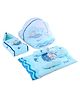 Babyhug Super Saver Bedding Combo Set of 3 Sailor Friends Print - Blue| 100% Cotton| Pillows & Bolsters Included| Lightweight & Travel Friendly| Breathable Fabric| Gifting  Option for 0to6 Months