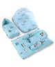 Babyhug Super Saver Bedding Combo Set of 3 Cute Car Print - Blue| 100% Cotton| Pillows & Bolsters Included| Lightweight & Travel Friendly| Breathable Fabric| Gifting  Option for 0to6 Months