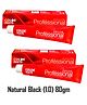 Color Mate Hair Color Professional Cream-Natural Black(1.0) 80 g CMHC-028 (Pack of 2)