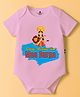 The Peppy Tend 100% Cotton Knit Durga Puja Theme Half Sleeves Seeking Blessings From Maa Durga Text Printed Onesie - Pink