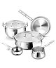 Bergner BE Essentials TriPro Tri-Ply 7 Pcs Cookware Set | Silver