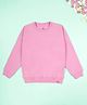 Kiddopanti Fleece Knit Full Sleeves Solid Light Winter Sweatshirt - Peach Pink
