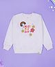 Kiddopanti Fleece Knit Full Sleeves Enjoy The Day Text Printed Light Winter Sweatshirt - White