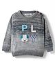 Wingsfield Full Sleeves Play Text Embroidered Sweater - Multi Colour