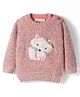 Wingsfield Full Sleeves Fox Patch Detailed Sweater - Pink