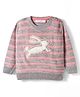Wingsfield Full Sleeves Bunny Patch Detailed Sequins Embellished Sweater - Multi Colour