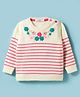 Wingsfield Full Sleeves Floral Embroidered Sweater - Cream