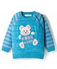 Wingsfield Full Sleeves Animal  Designed Fur Detailed Sweater - Blue