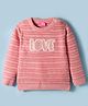 Wingsfield Full Sleeves Love Text Patch Detailed Sweater - Pink
