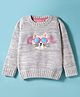 Wingsfield Full Sleeves Cool Cat Embroidered Sweater - Pink