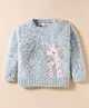 Wingsfield Full Sleeves Giraffe Patch Detailed Sweater - Purple